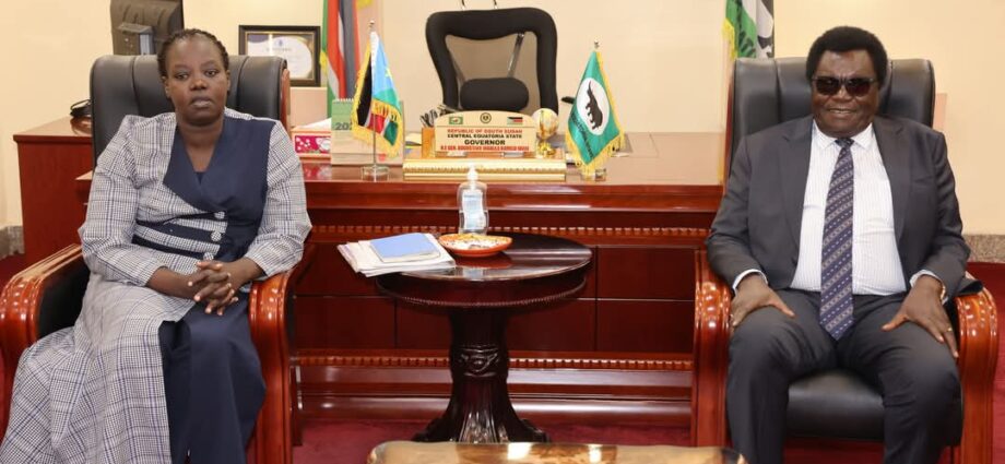 Hon. Mary Ayen and CES governor Augustino Jadalla Wani (photo by CESGPU)