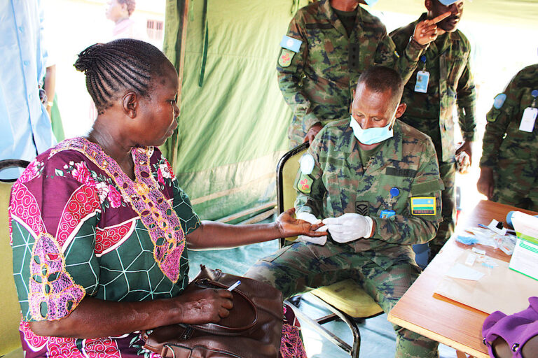 Rwandan Troops Lead Malaria Campaign and Tree Planting in Juba