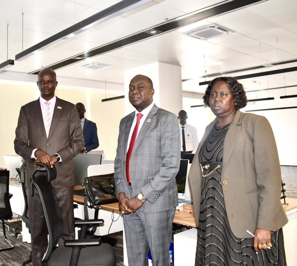 South Sudan Central Bank Chiefs Tour Departments