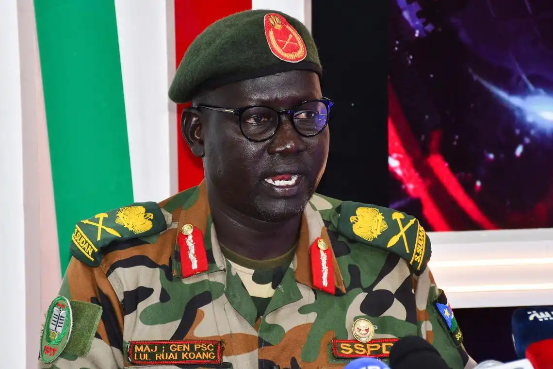 Major General Lul Ruai Koang, spokesperson for the SSPDF