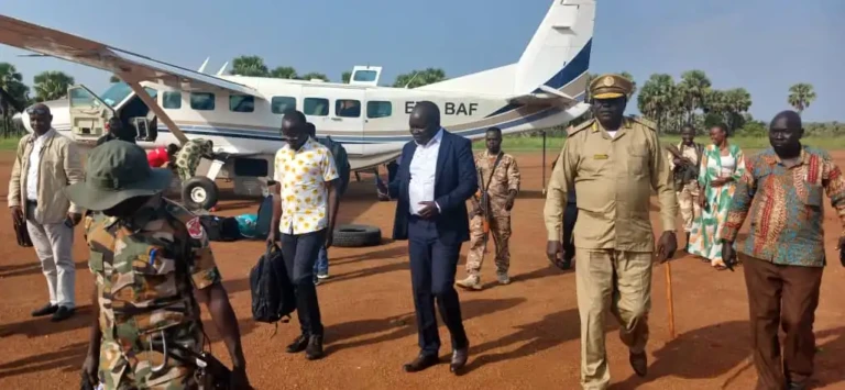 Yei County Security Reviewed in High Level State Meeting. Airstrip and Plane.