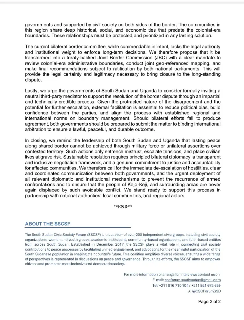 CIVIL2 Civic Coalition Warns Against Militarised Approach to Border Dispute