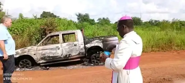 Yei Bishop Performs Last Rites at Ambush Site of Don Bosco Engineer Yei Bishop Performs Last Rites at Ambush Site of Don Bosco Engineer