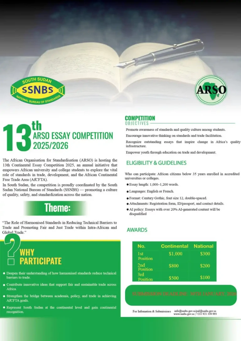 ARSO Essay Competition Opens for 2025-2026