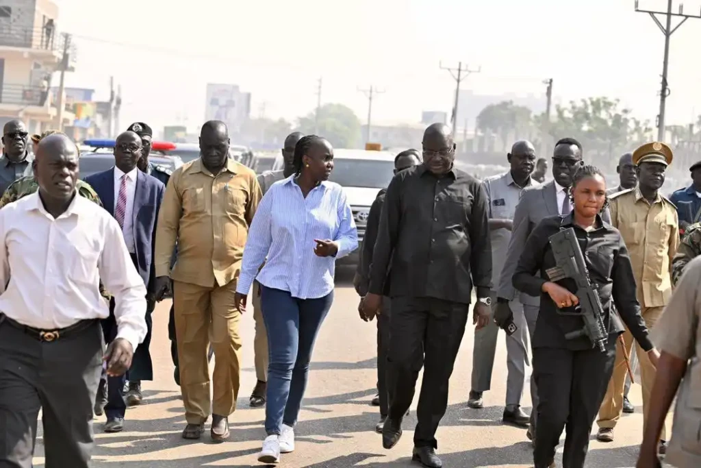 Custom Market Fire Prompts Senior Leaders to Assess Damage in Juba