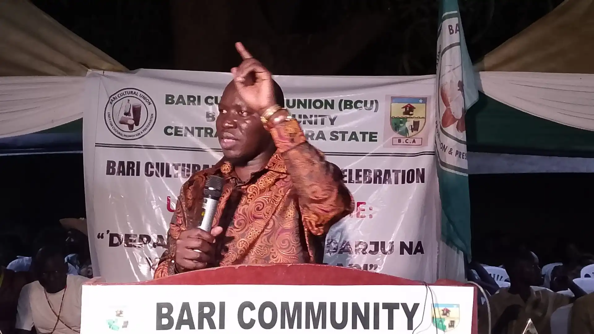 Deputy Governor Addresses Bari Cultural Union Event in Juba