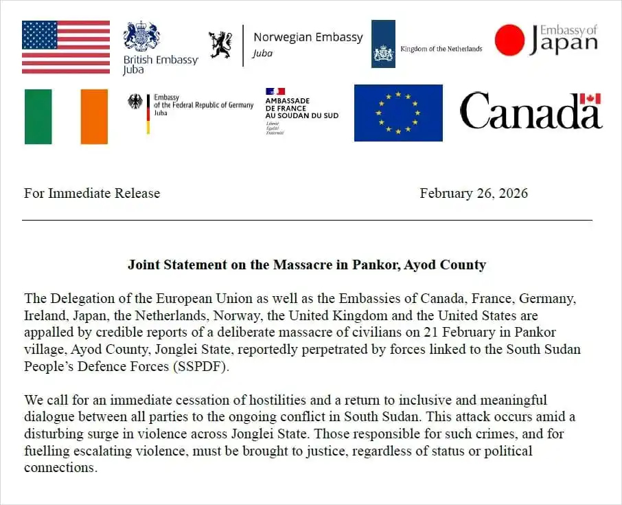 Embassies Demand Justice Over Jonglei Attack Embassies Demand Justice Over Jonglei Attack