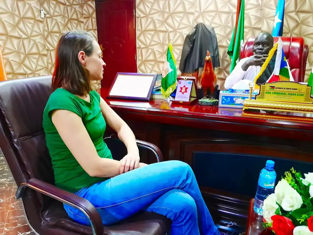 Yei Hosts German Researcher on Peace and Development