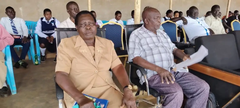 Chairlady Alice Siyama (L) and Paramount Chief Joseph Brown (R). PHOTO CREDITS: Mogga Lino Taban (Access Radio)