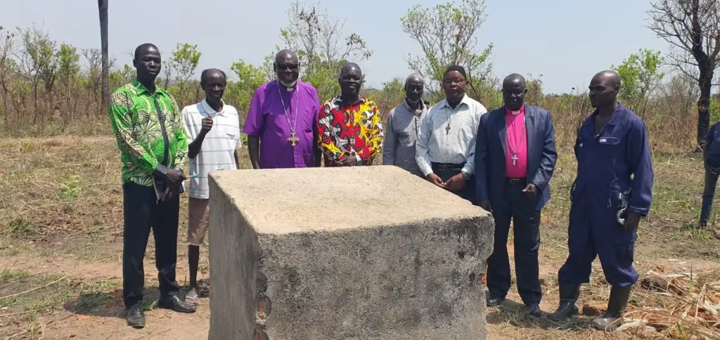EPC church leaders and County officials Visit to the project site at Kemeru Sub-Boma-Ronyi Boma-Yei River County. PHOTO CREDITS: Hand out / Access Radio