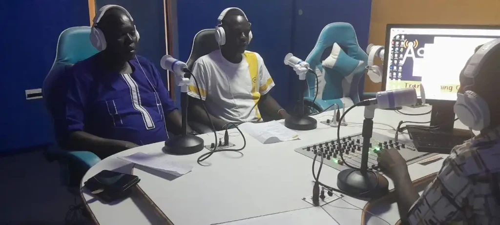 MTN officials during a talk show at Access Radio on Monday 9th, March, 2026. PHOTO CREDITS-Mogga Lino Taban