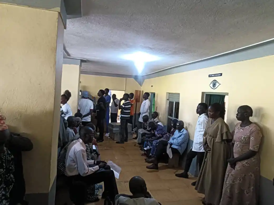 Patients cue up for Eye operation process at Martha Eye Clinic-PHOTO CREDITS: Dara Hillary / Martha Clinic