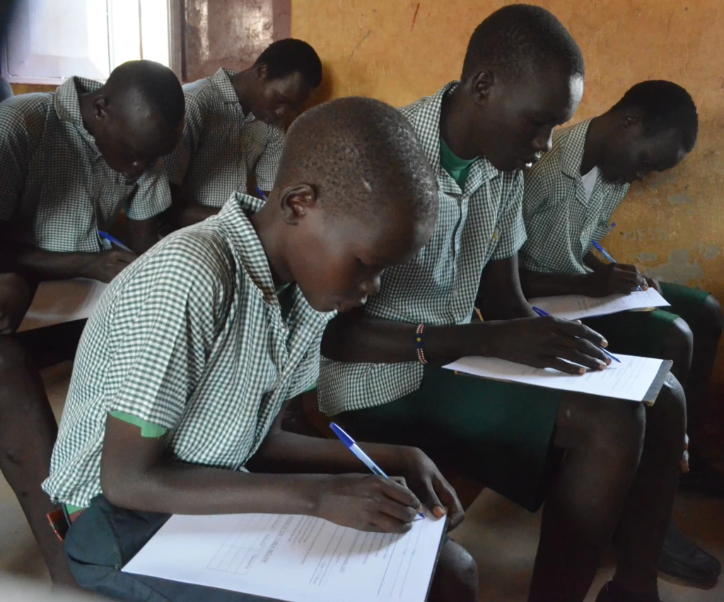 Pupils of Lomuku sitting for PLE in Yei town. File Photo (Access Radio)