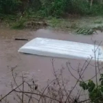 The crime scene at the Irish Bridge near Kajo-Keji air strip.