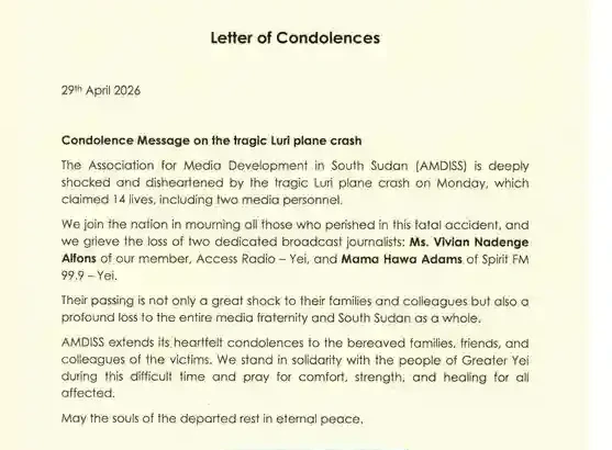 AMDISS-Condolence Message