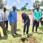 Morobo Commissioner Joseph Mawa leads Tree Planning