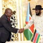 President Kiir (R) and Governor Adil (L) - Photo Credit: Press Unit, office of the President
