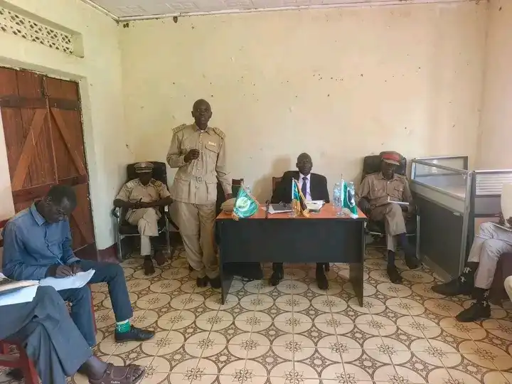 Stakeholders during the joint meeting at the county head quarters. Photo credits: Morobo County Press Unit