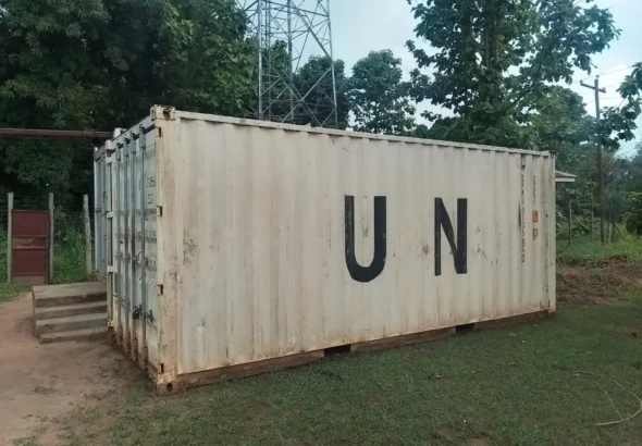 UNMISS Donated container at Access Radio Compound