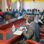 Yei education stakeholders during the release of the results at the county head quarters. (File Photo)