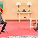 President Kiir (L) and President Museveni (R). Photo Credit: Press Unit-Office of the President, RSS
