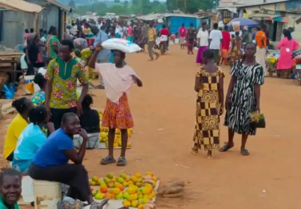 Sellers on one of the streets in Yei town. File Photo-Access Radio
