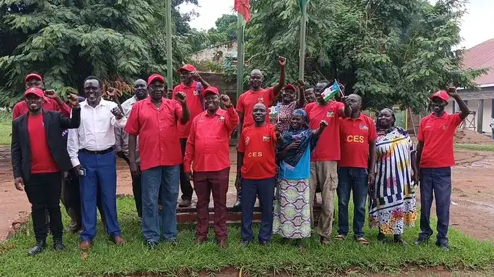 SPLM Party Members pose for a group Photo in Yei. Photo credit-James Innocent / Yei County Press Unit