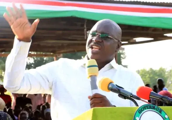 Governor Adil Addressing Residents in Kajo-Keji County on Saturday. Photo Credit: Press Unit, Office of the Governor-CES