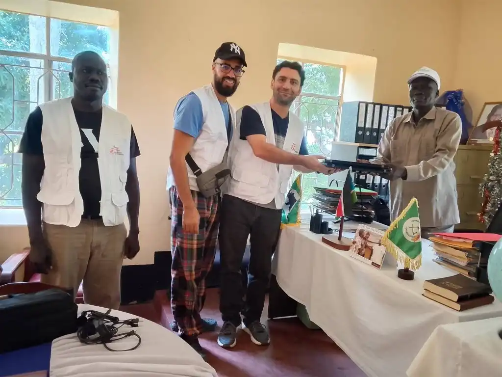 Kajo-Keji County Office Receives Two Laptops from MSF