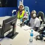 KONETA Staff and community members on a Radio Talk show at Access Radio in Yei town.