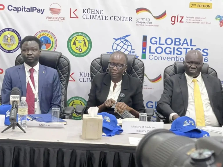Officials during the launch of the Global Logistics Convention Courtesy Photo