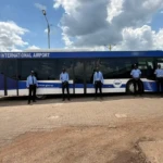 Shuttle Buses Arrive at Juba Airport
