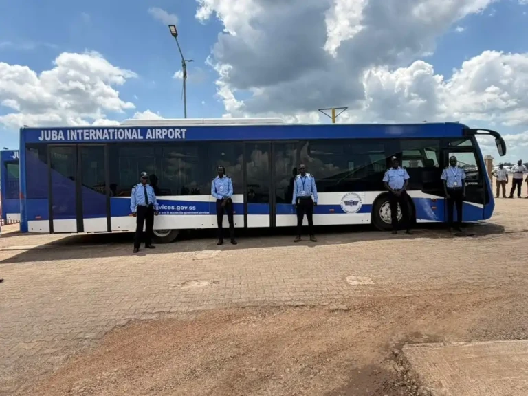 Shuttle Buses Arrive at Juba Airport
