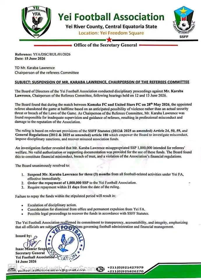 Suspension Letter