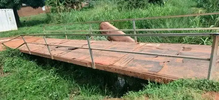 A temporary Bridge along the Kanjoro Stream. Photo credit- James Innocent