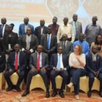 Agriculture and Partner officials pose for a group photo after the project Luanch-Photo credit-Media and Press Unit, Ministry of Agriculture and Food security-Juba,RSS