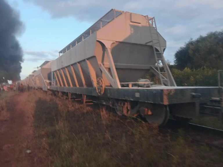 Cargo Train Catches Fire at Masimba, Makueni