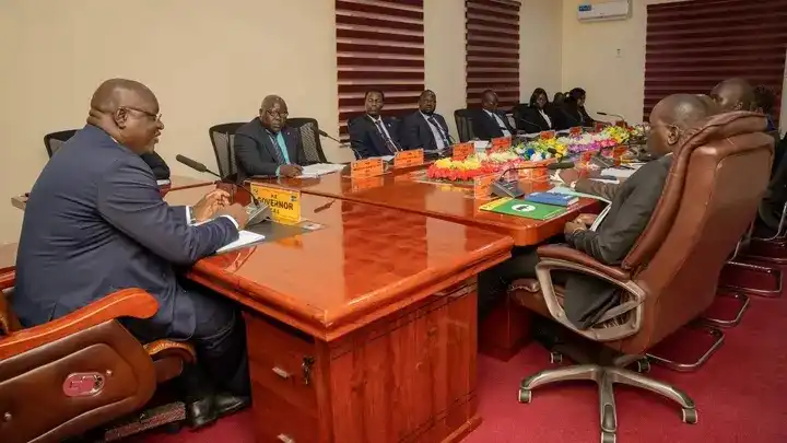 CES Cabinet during its weekly meeting in Juba on Friday. Photo credit: Press Unit, office of the governor