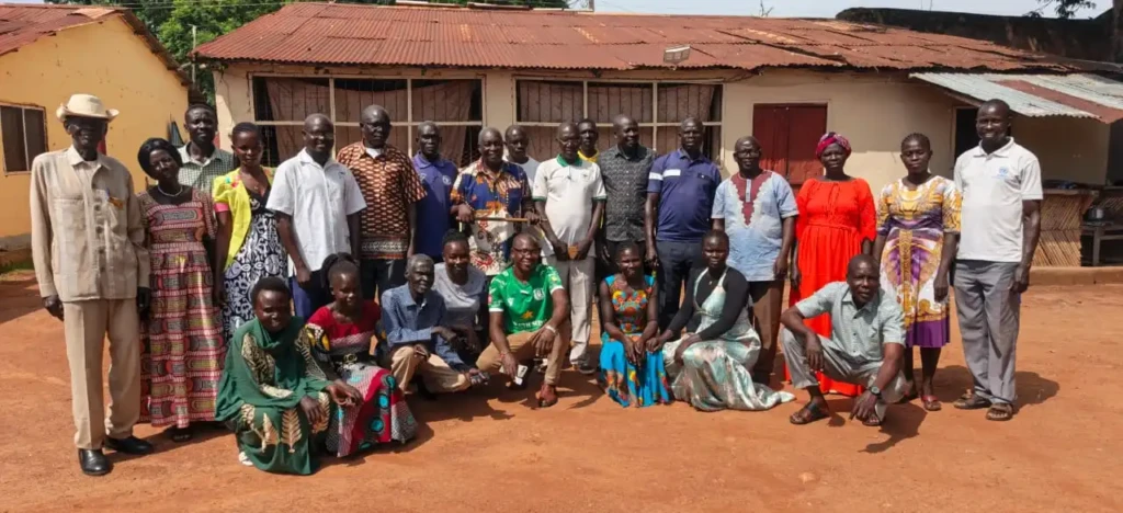 Traditional chiefs pose for a group photo. Photo credit: James Innocent