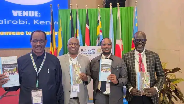 Daniel Ohide and other EAU officials in a group photo