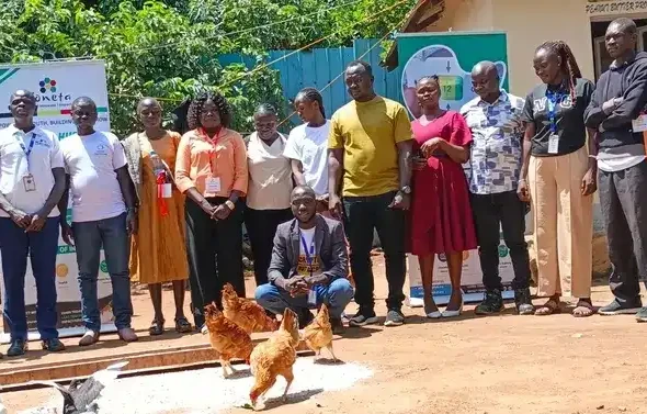 Koneta Hub and Gender officials Pose for a group photo at its project location in Yei. Credit: James Innocent