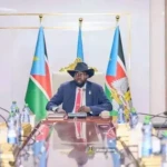 President Kiir in a joint Meeting with State SPLM Chairpersons in a meeting in Juba. Photo Credit: Press Unit office of the President