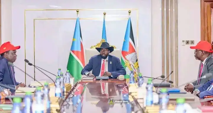 President Kiir in a joint Meeting with State SPLM Chairpersons in a meeting in Juba. Photo Credit: Press Unit office of the President