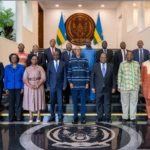 Members of the EAC Constitutional Experts pose for a photo after meeting Rwanda's President Paul Kagame |Photo| EAC