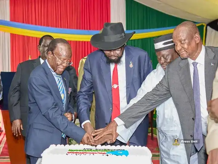 President Salva Kiir (Center) and his Deputies Hussein, Wani Igga and Taban Deng Ghai. Photo Credit: Press Unit, Office of the President.