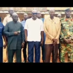 Yei Security Committee pose for a group photo after the launch of the investigations. Photo Credit: Awule Ezio Brown
