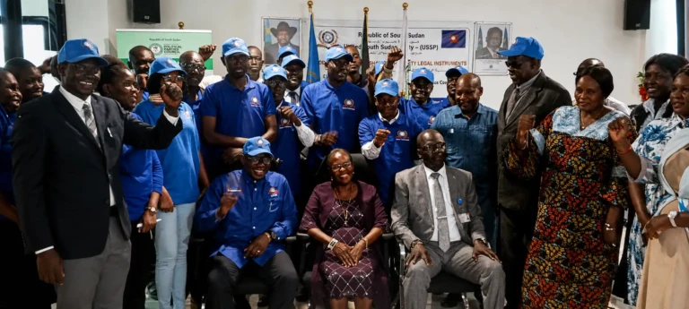 USSP members and members of the Political parties Council pose for photo on Wednesday during the opening of an Indoctrination workshop for party members Photo Access Radio