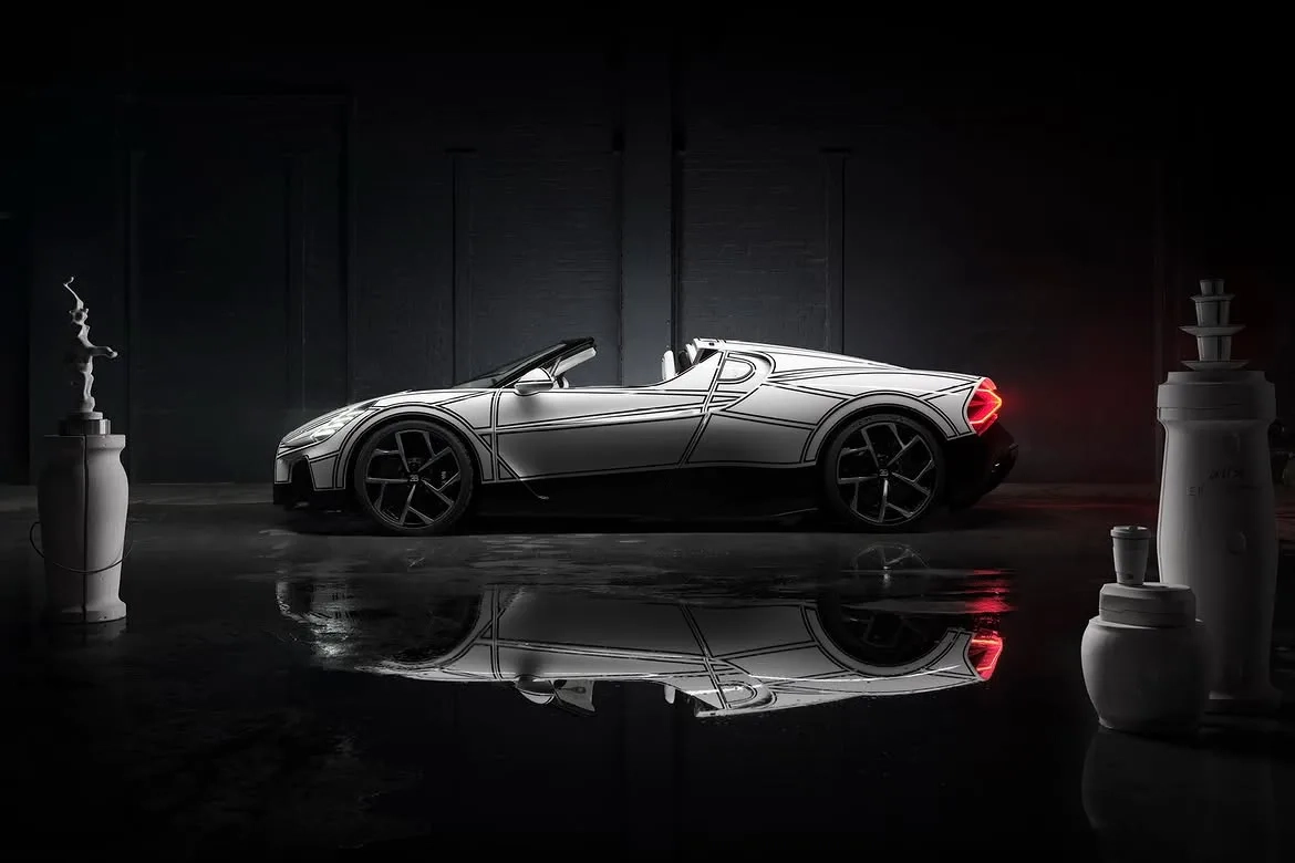 White Finish Distinguishes One Off Bugatti From Factory Models White Finish Distinguishes One Off Bugatti From Factory Models