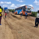Buses, trucks and Passengers struggle to move on Juba-Nimule road. Photo credit-Handout