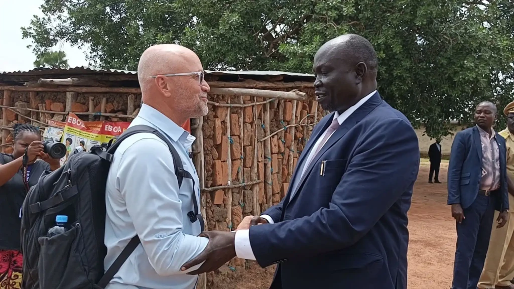 EU ambassador being welcomed by the County commisioner